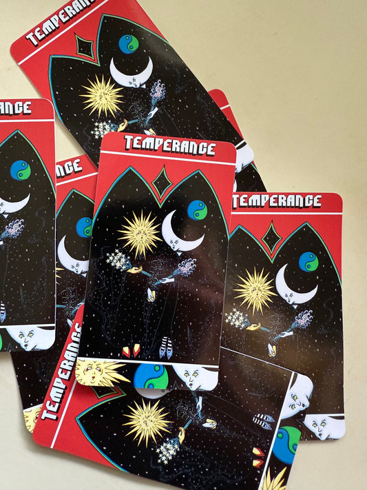 Temperance from Mars Power Tarot Vinyl Sticker