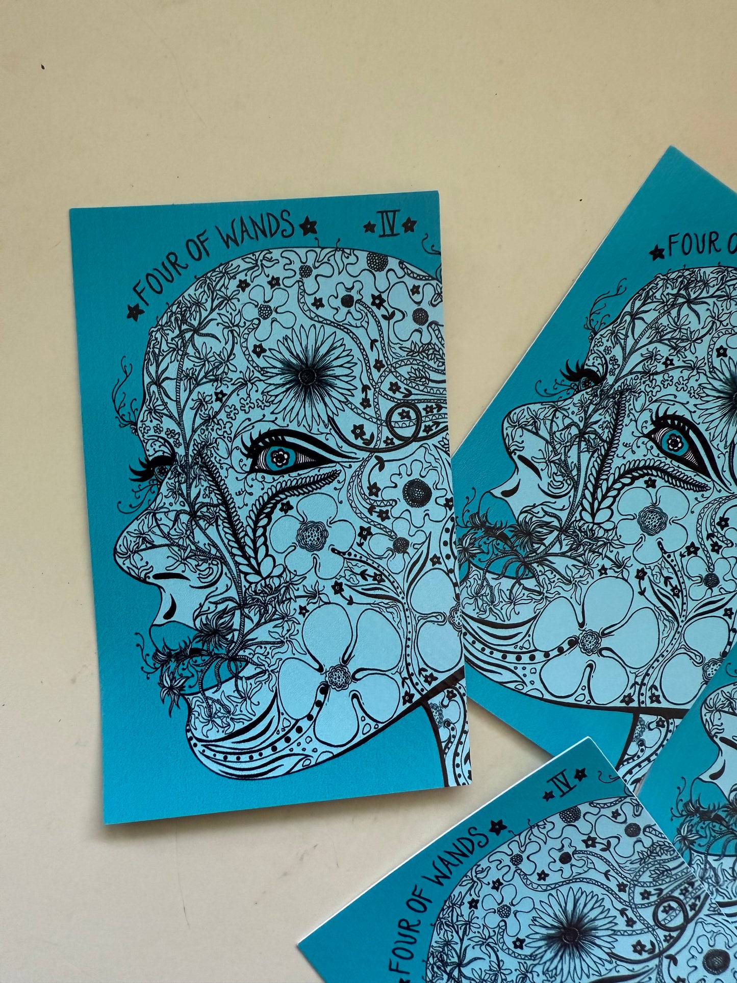 Five of Cups from Jupiter Power Tarot Vinyl Sticker