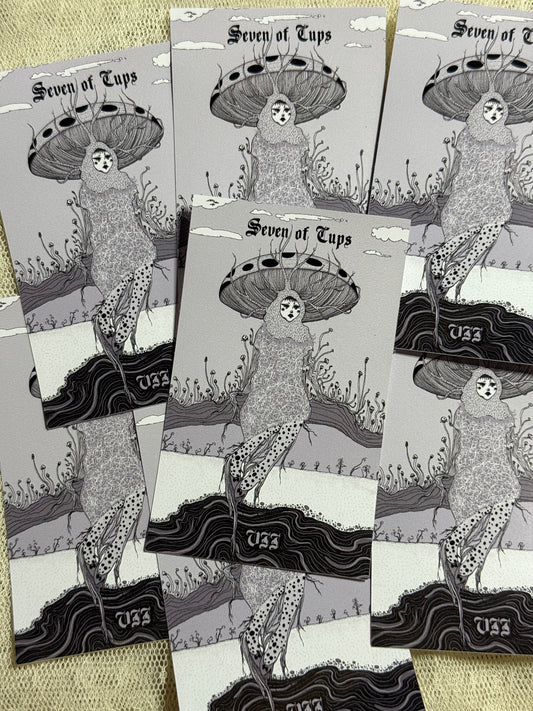 Seven of Cups from Neptune Power Tarot 4” Vinyl Sticker