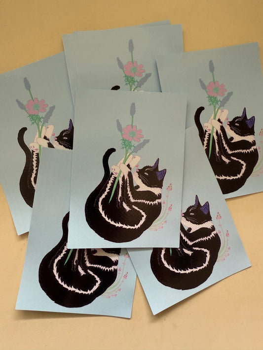 Mushroom Cat Vinyl Sticker