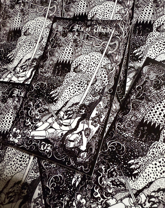 Six of Wands from Neptune Power Tarot Vinyl Sticker