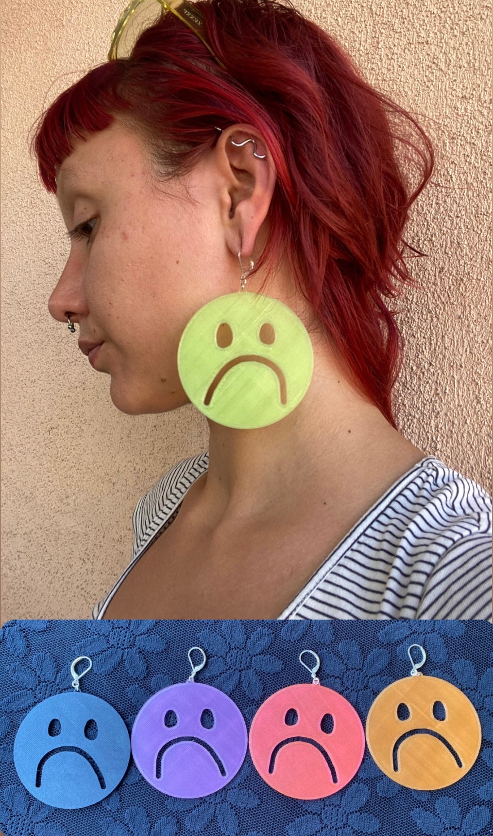 XL Frownie Earrings