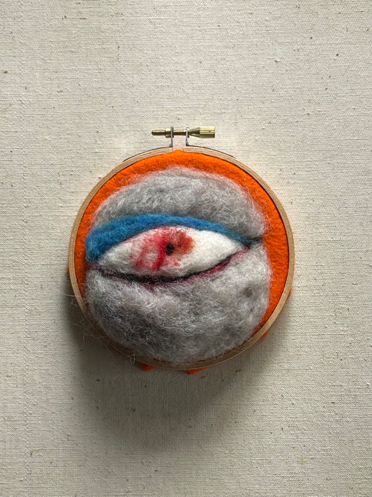 Wool felted eyeball
