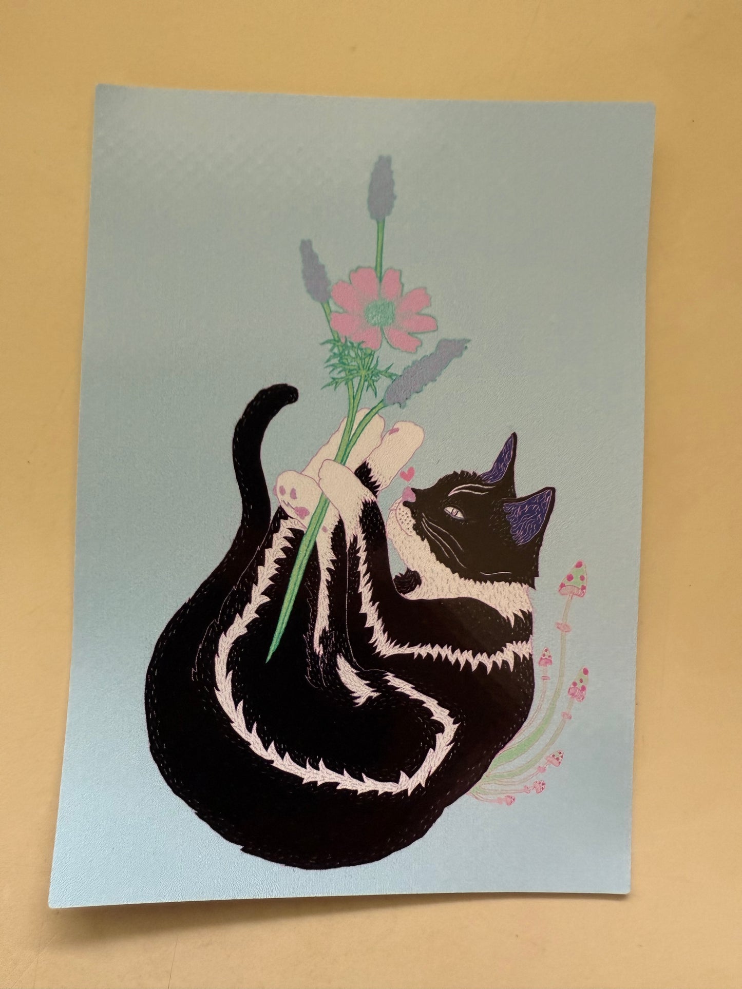 Mushroom Cat Vinyl Sticker