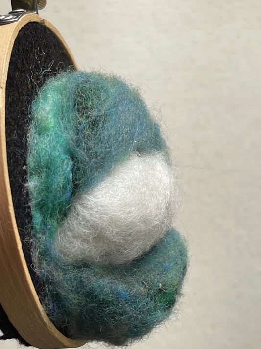 Wool felted eyeball