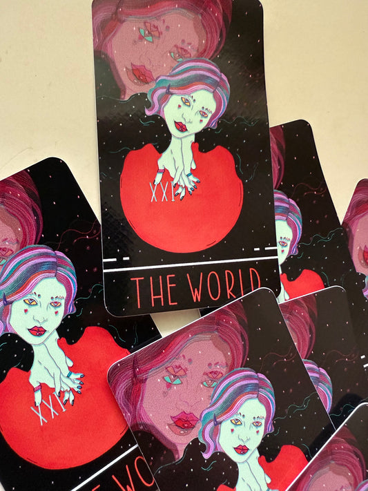 The World from Mars Power Tarot Vinyl Sticker