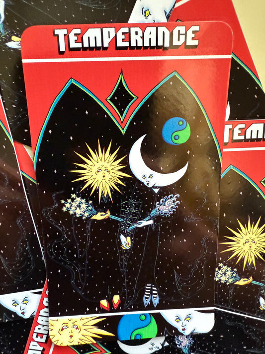 Temperance from Mars Power Tarot Vinyl Sticker