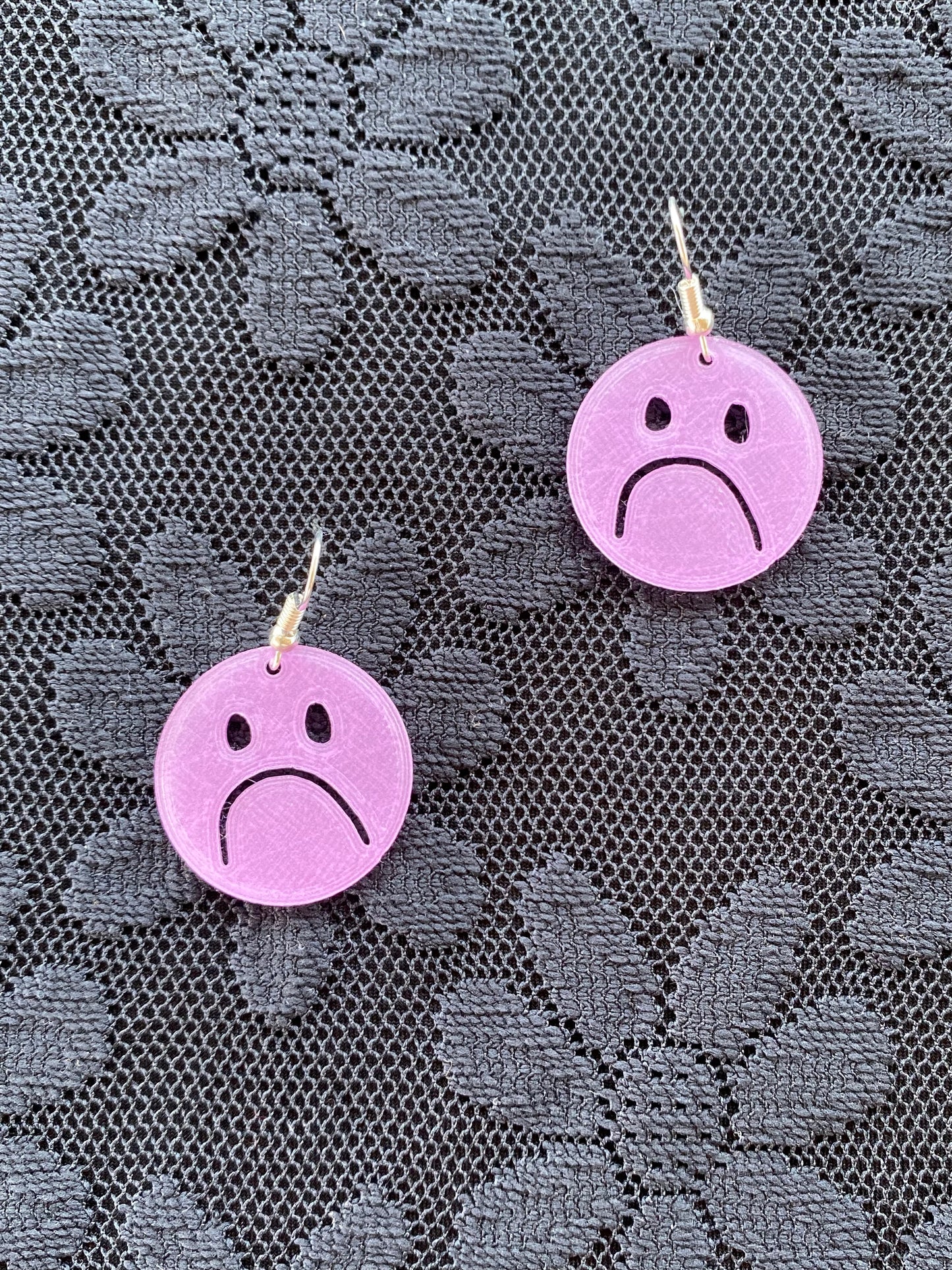xs frownie earrings