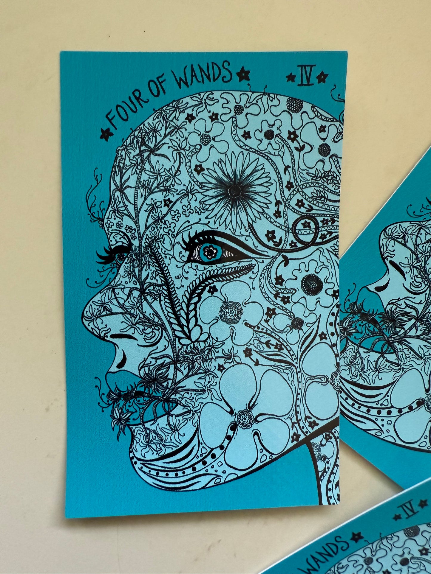 Five of Cups from Jupiter Power Tarot Vinyl Sticker