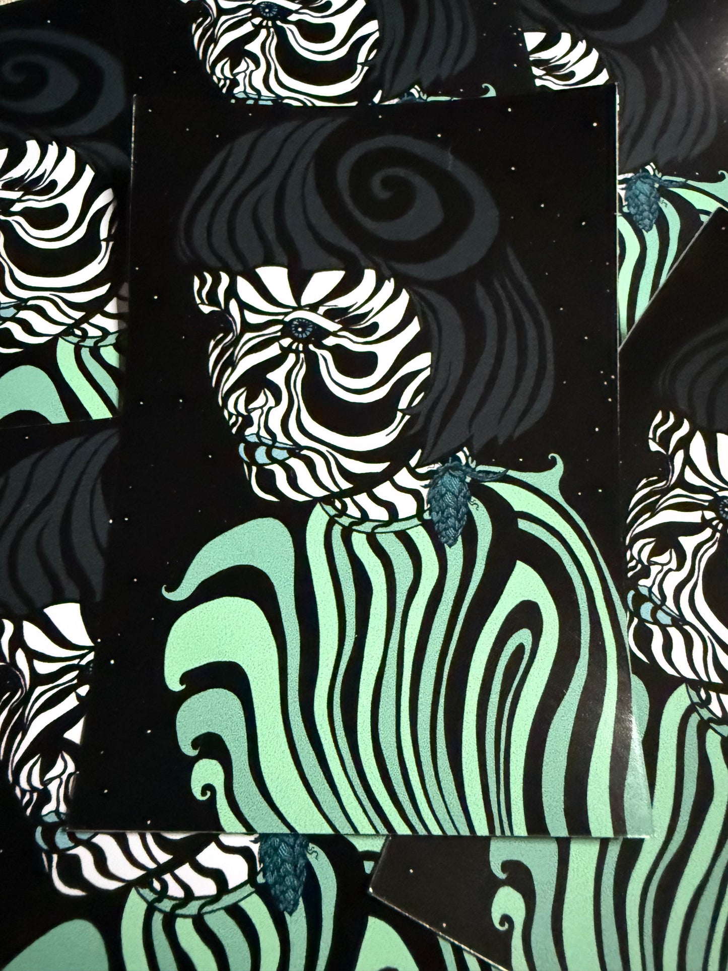 Swirls from Jupiter Power Tarot Vinyl Sticker