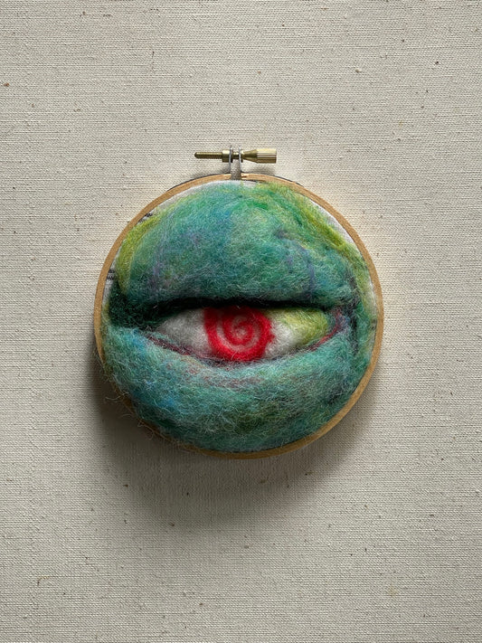 Wool felted eyeball