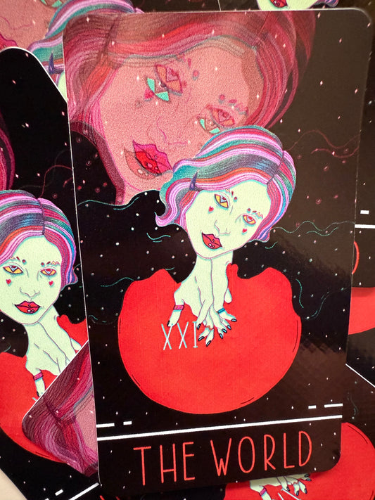 The World from Mars Power Tarot Vinyl Sticker