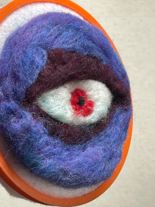 Wool felted eyeball