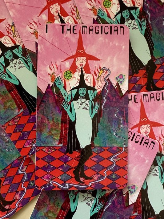 The Magician from Mars Power Tarot Vinyl Sticker