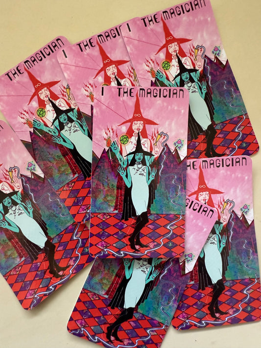 The Magician from Mars Power Tarot Vinyl Sticker