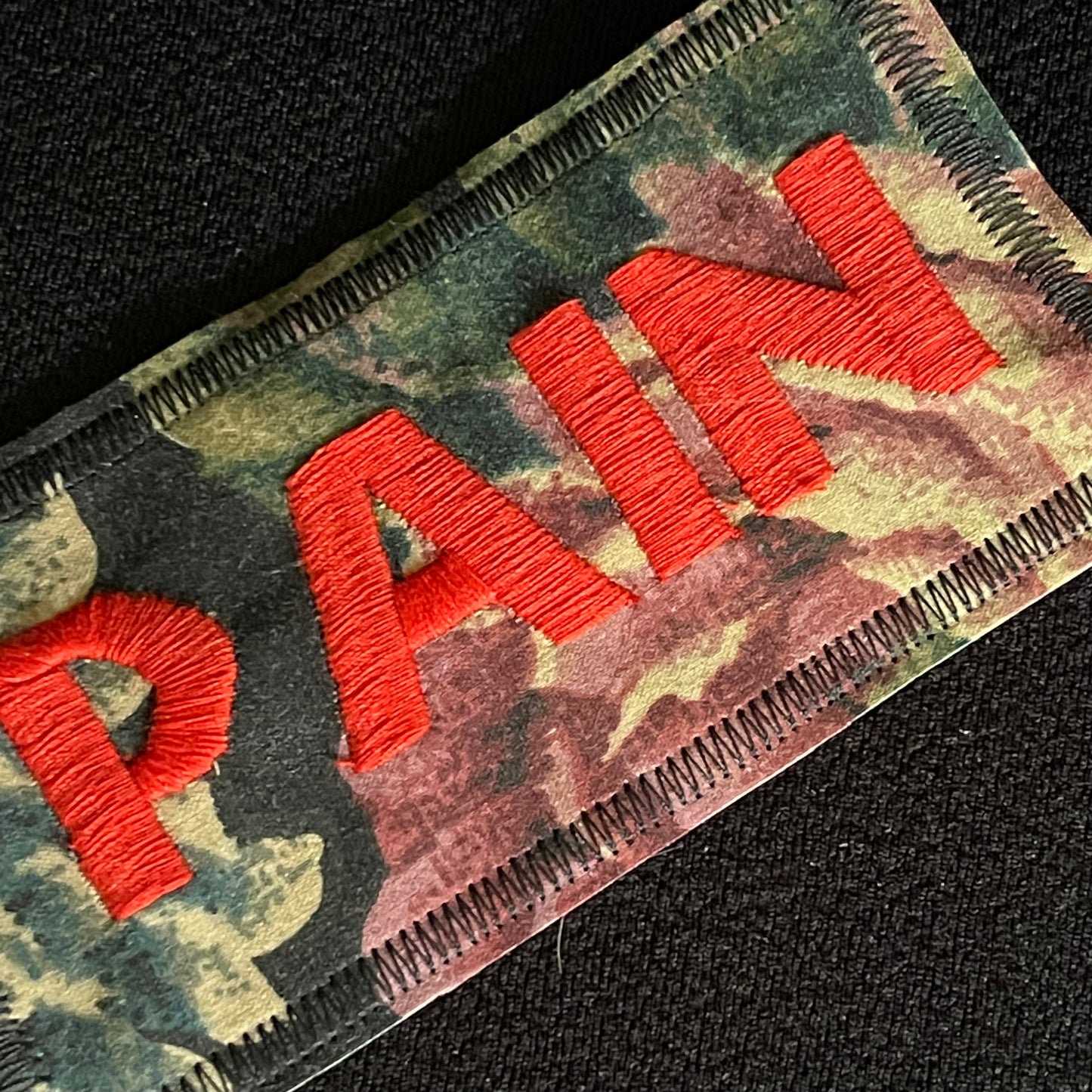Pain Embroidered Patch