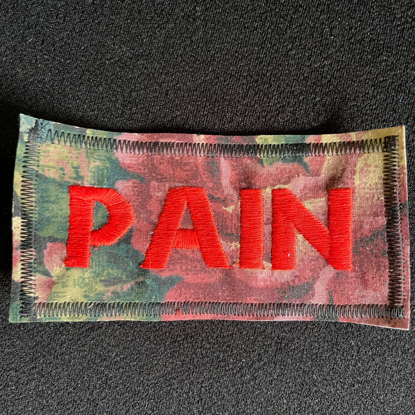Pain Embroidered Patch