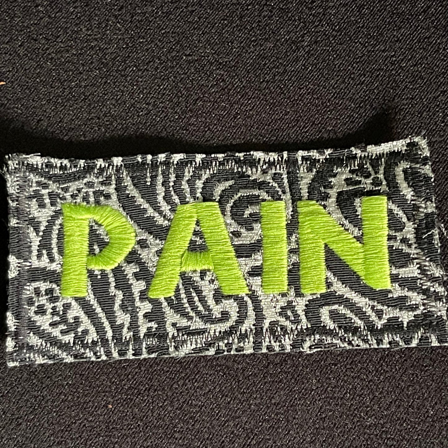 Pain Embroidered Patch
