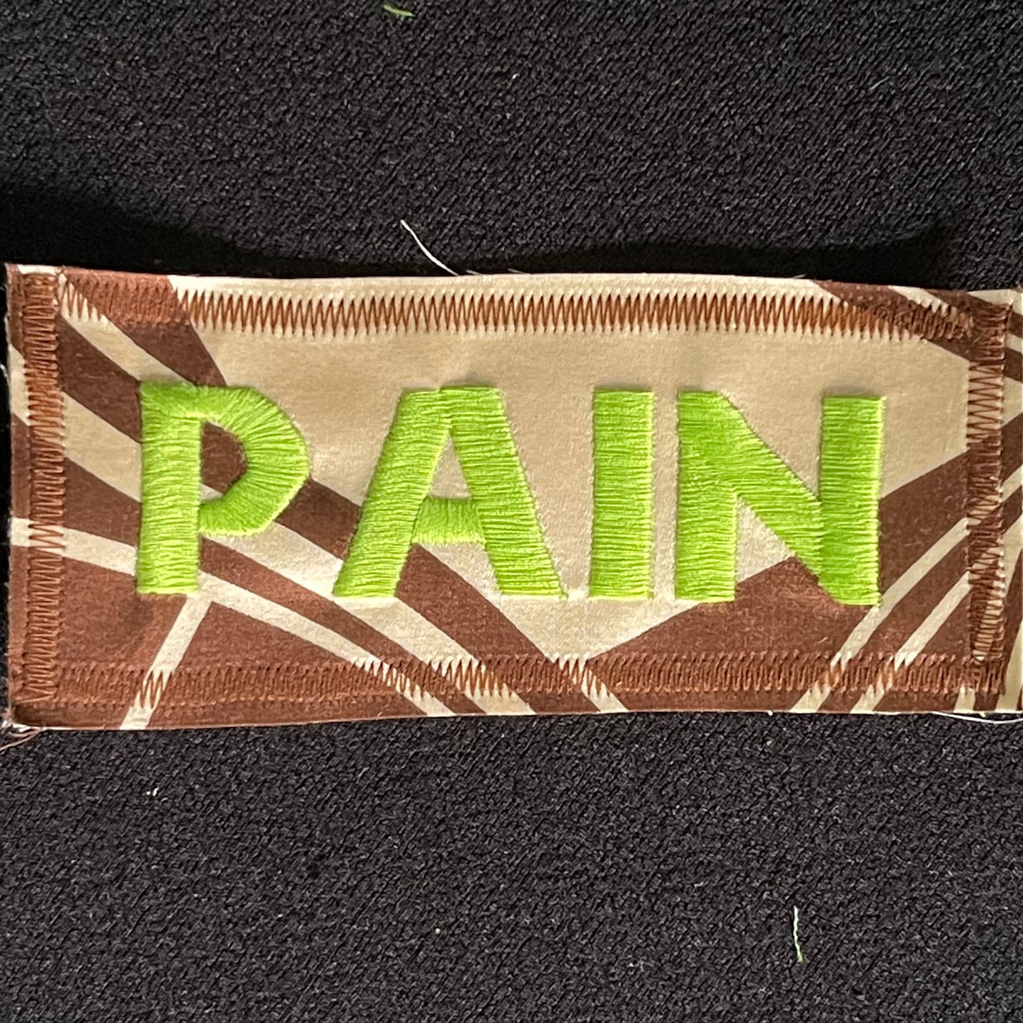 Pain Embroidered Patch