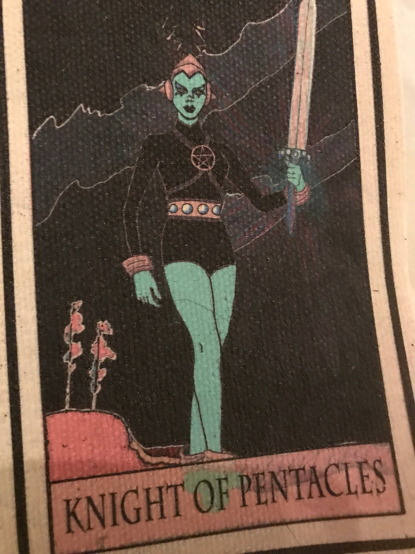 Knight of Pentacles Canvas Patch