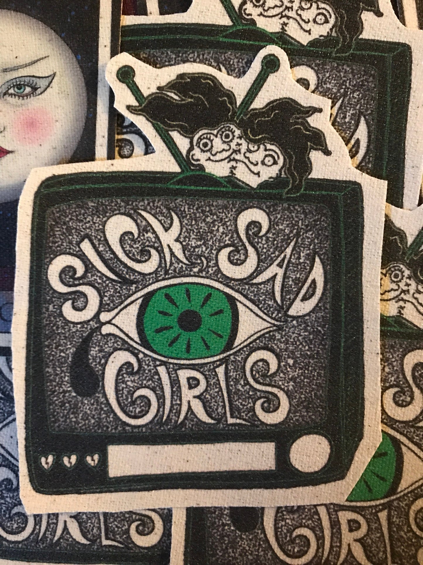 Sick Sad Girl canvas patch