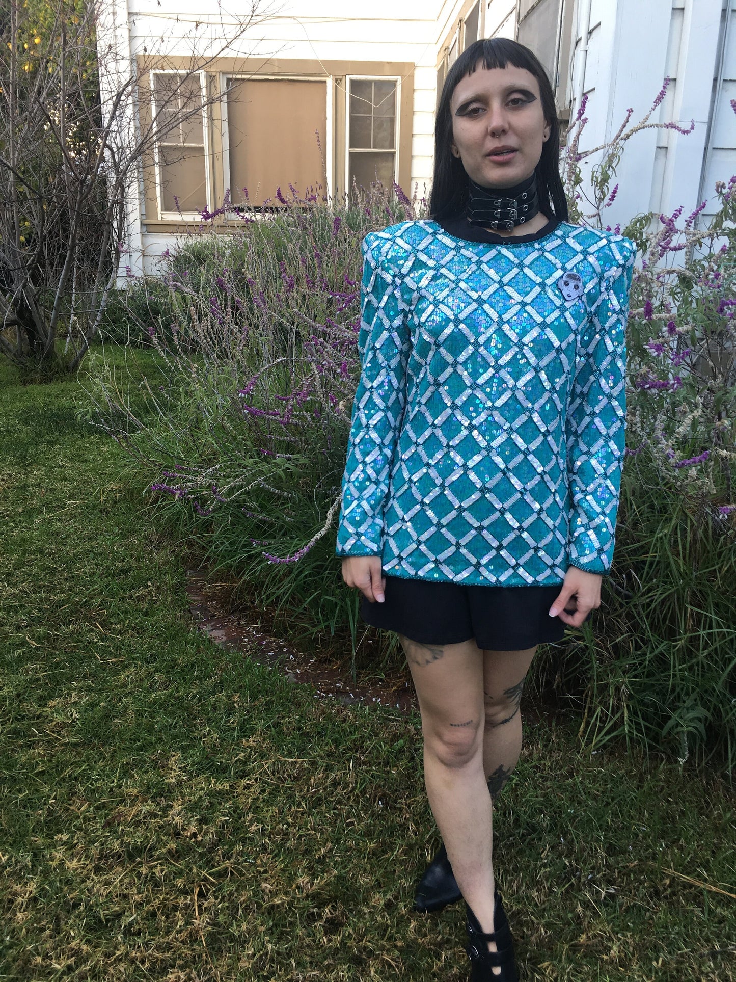 Vintage Heavily Sequined Silk Joan Leslie Talbots