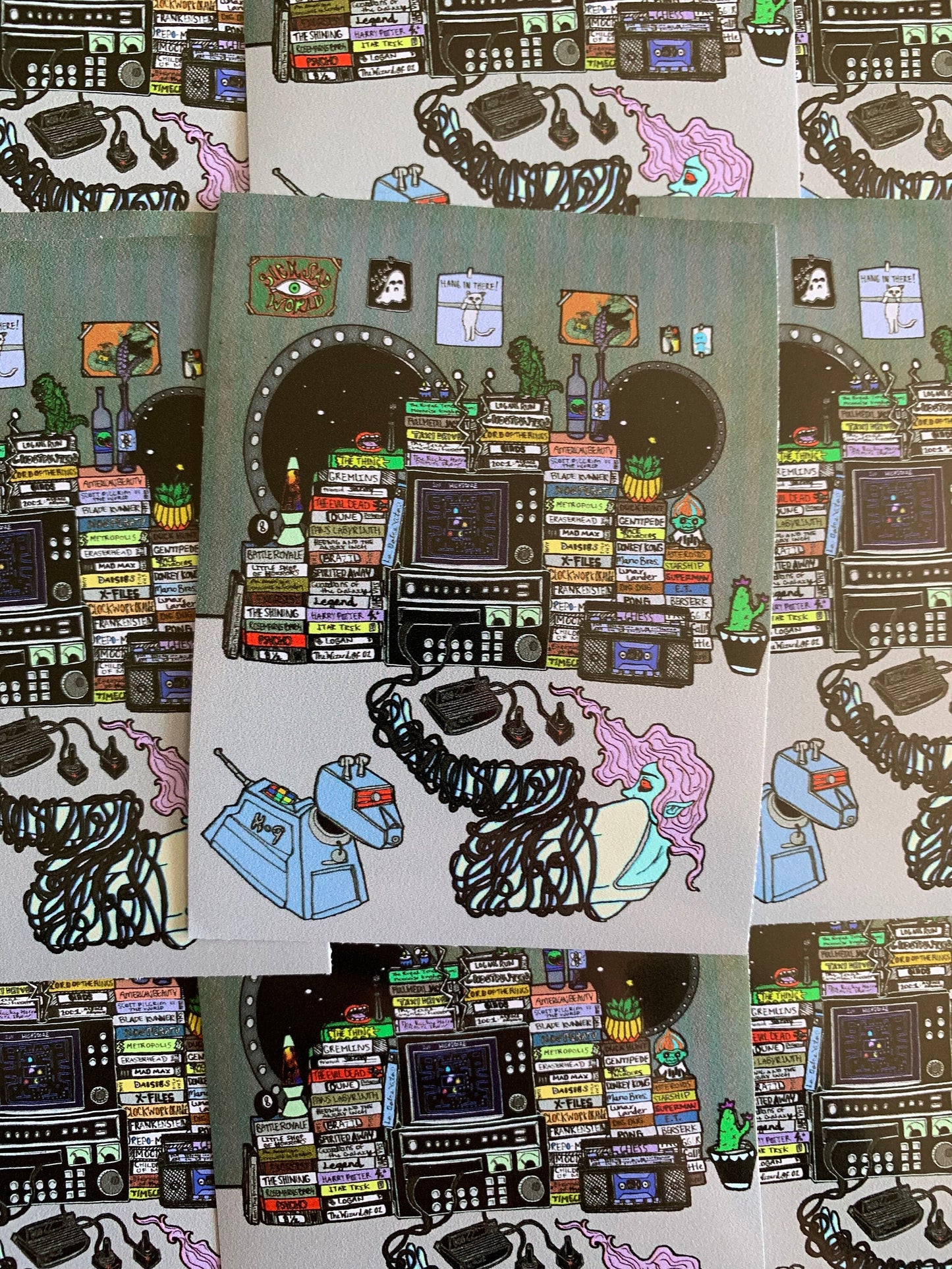 Tangled in VHS 4" vinyl sticker