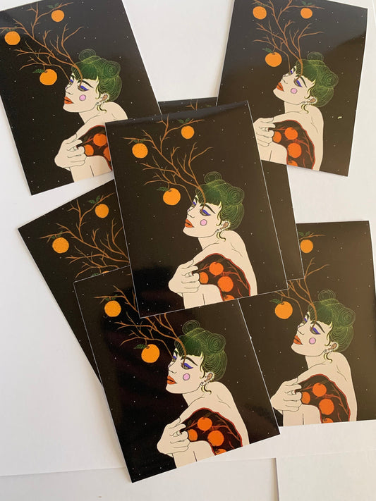 Peel Me Like a Tangerine Vinyl Sticker