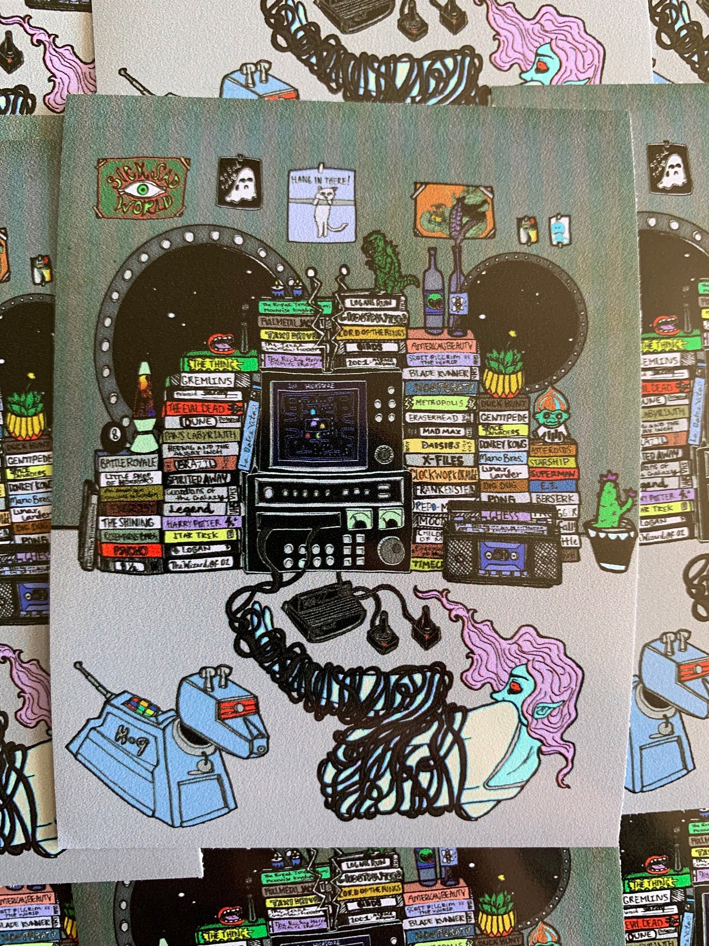 Tangled in VHS 4" vinyl sticker