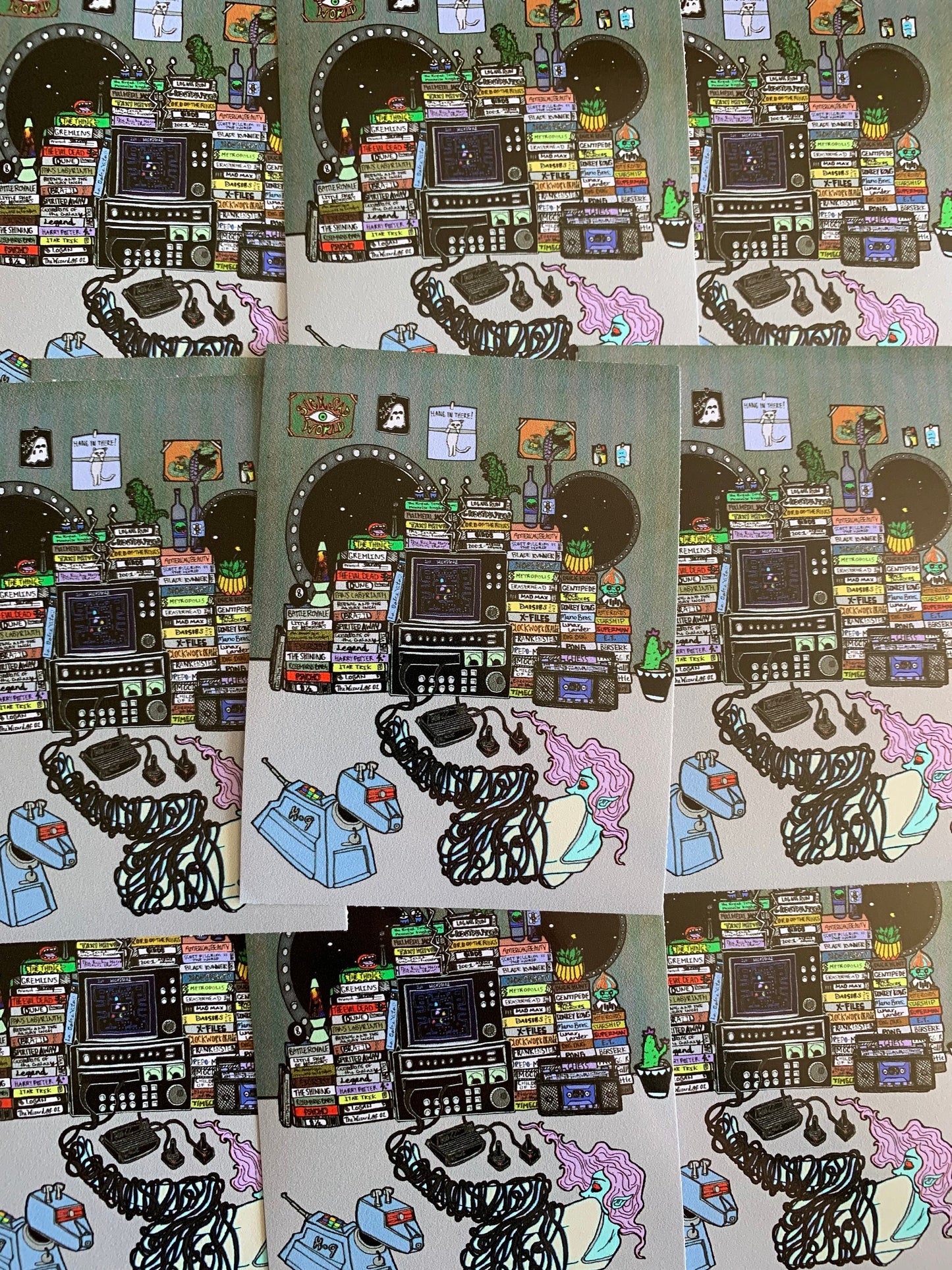 Tangled in VHS 4" vinyl sticker