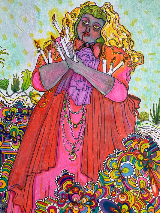 Ten of Wands ~ Original Drawing