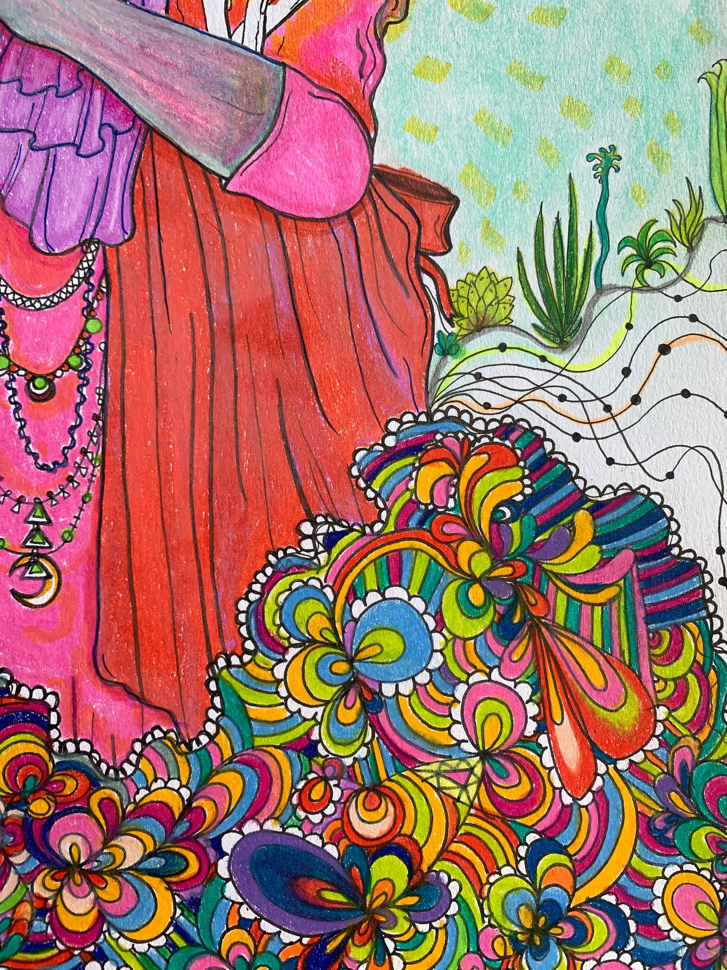 Ten of Wands ~ Original Drawing