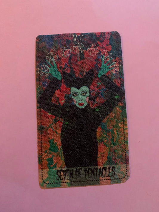 Seven of Pentacles Tarot Canvas Patch