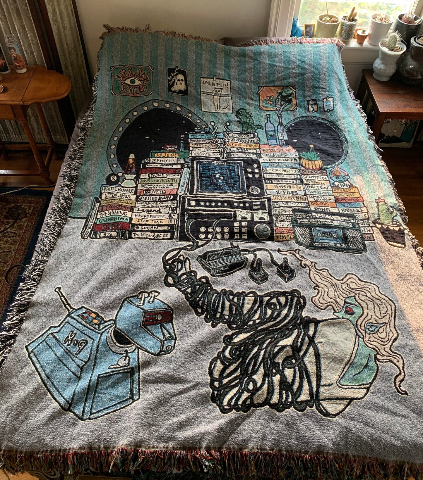 Tangled woven blanket