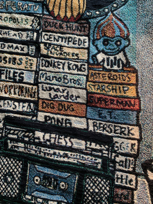 Tangled woven blanket