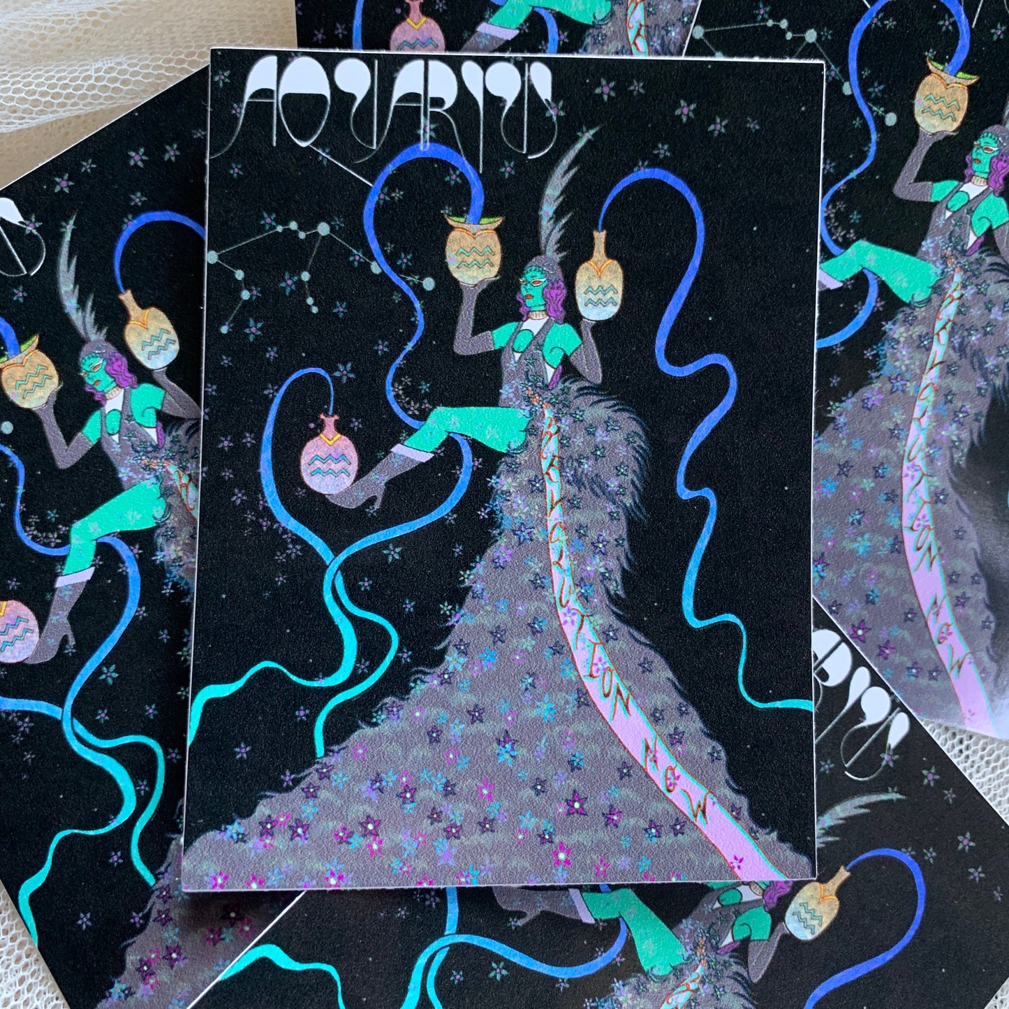 Aquarius vinyl sticker