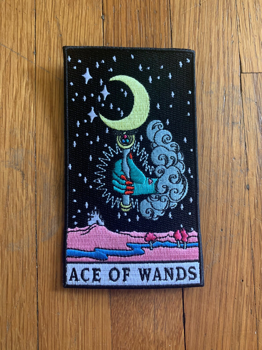 Ace of Wands Embroidered Patch