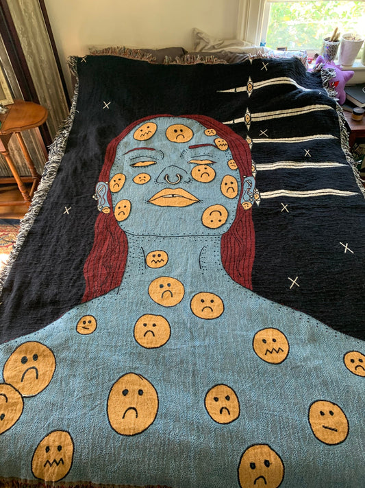 Feelings woven blanket