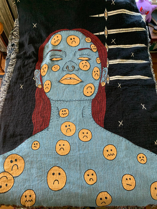 Feelings woven blanket