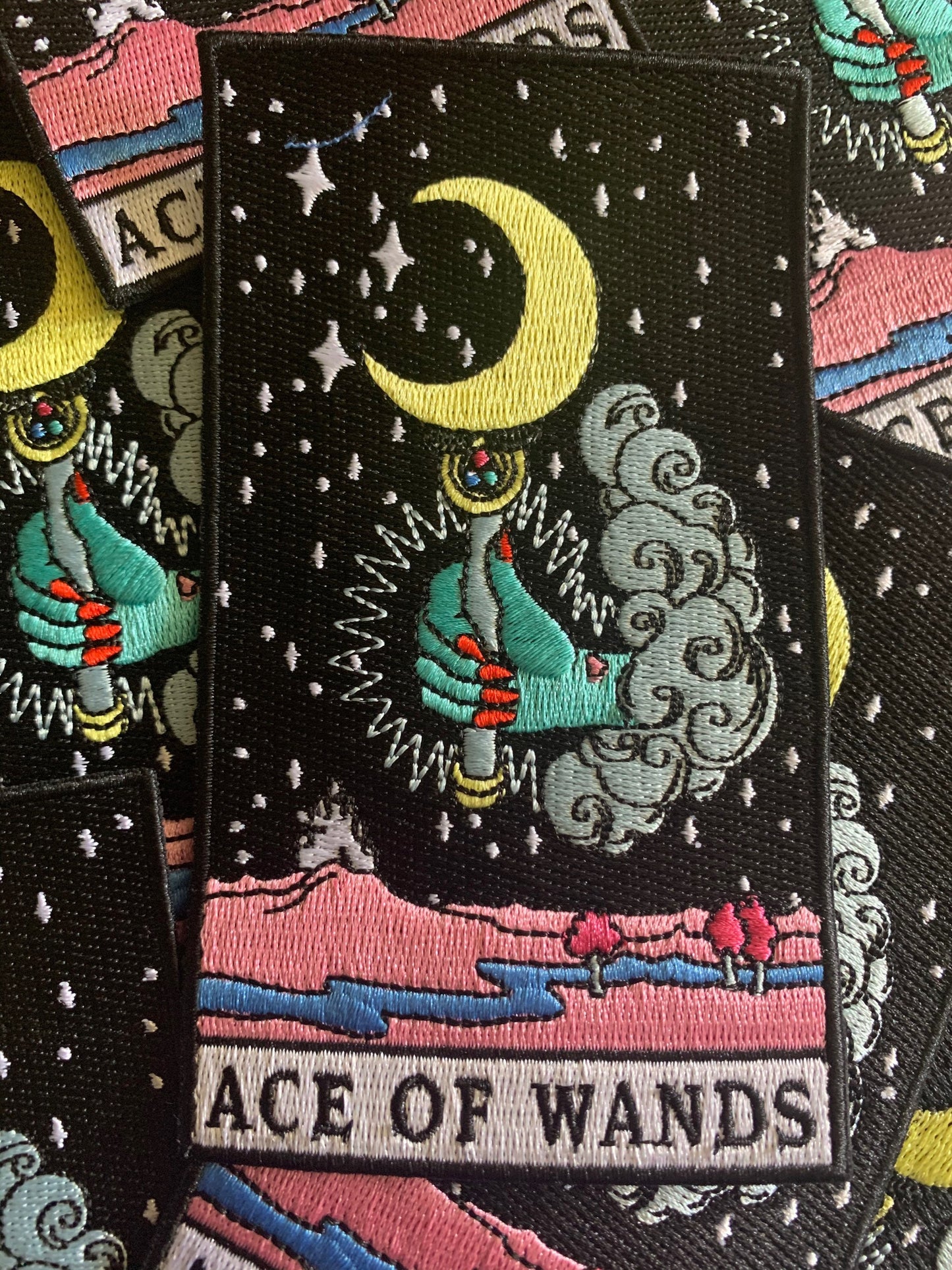 Ace of Wands Embroidered Patch