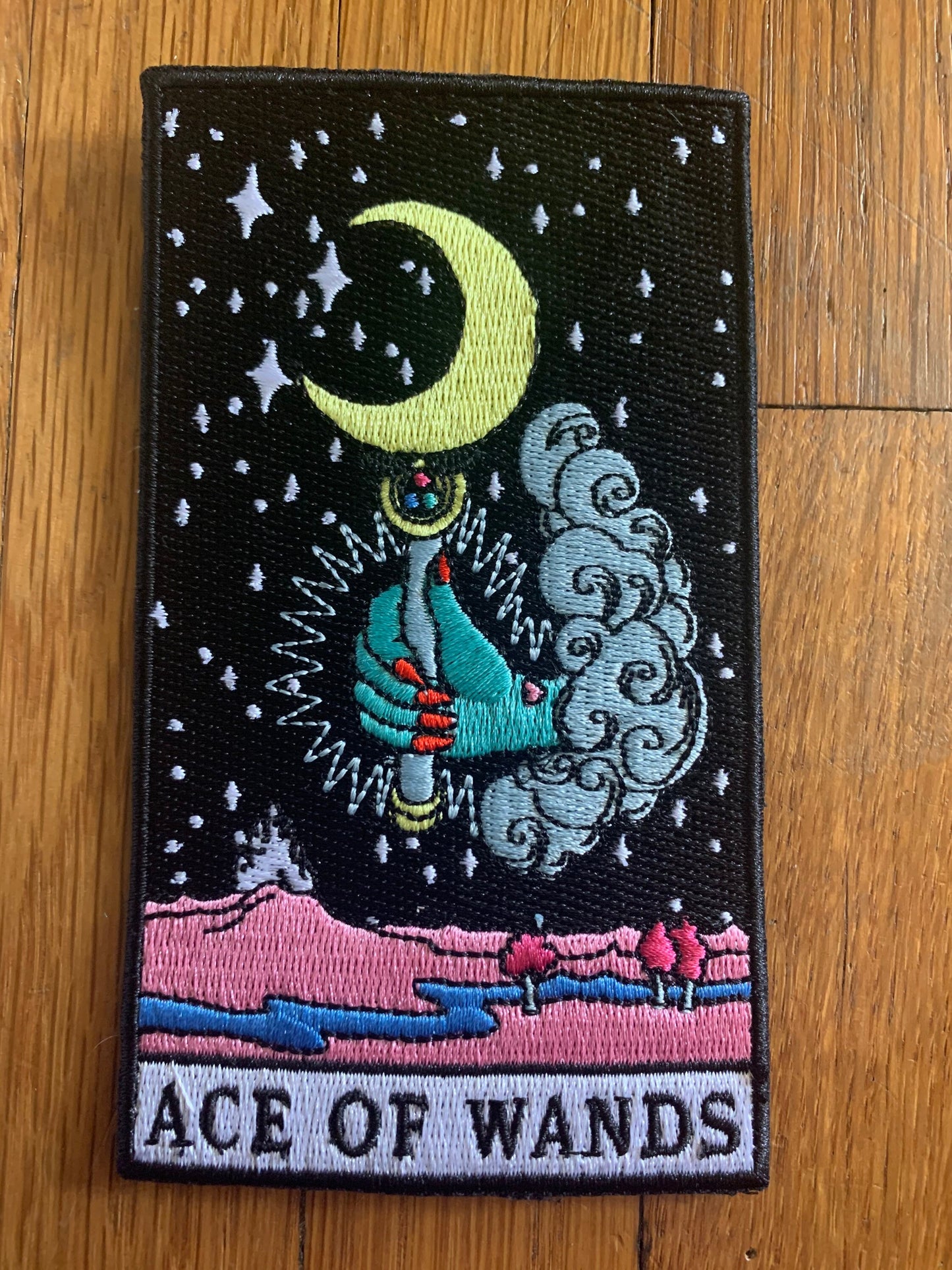 Ace of Wands Embroidered Patch