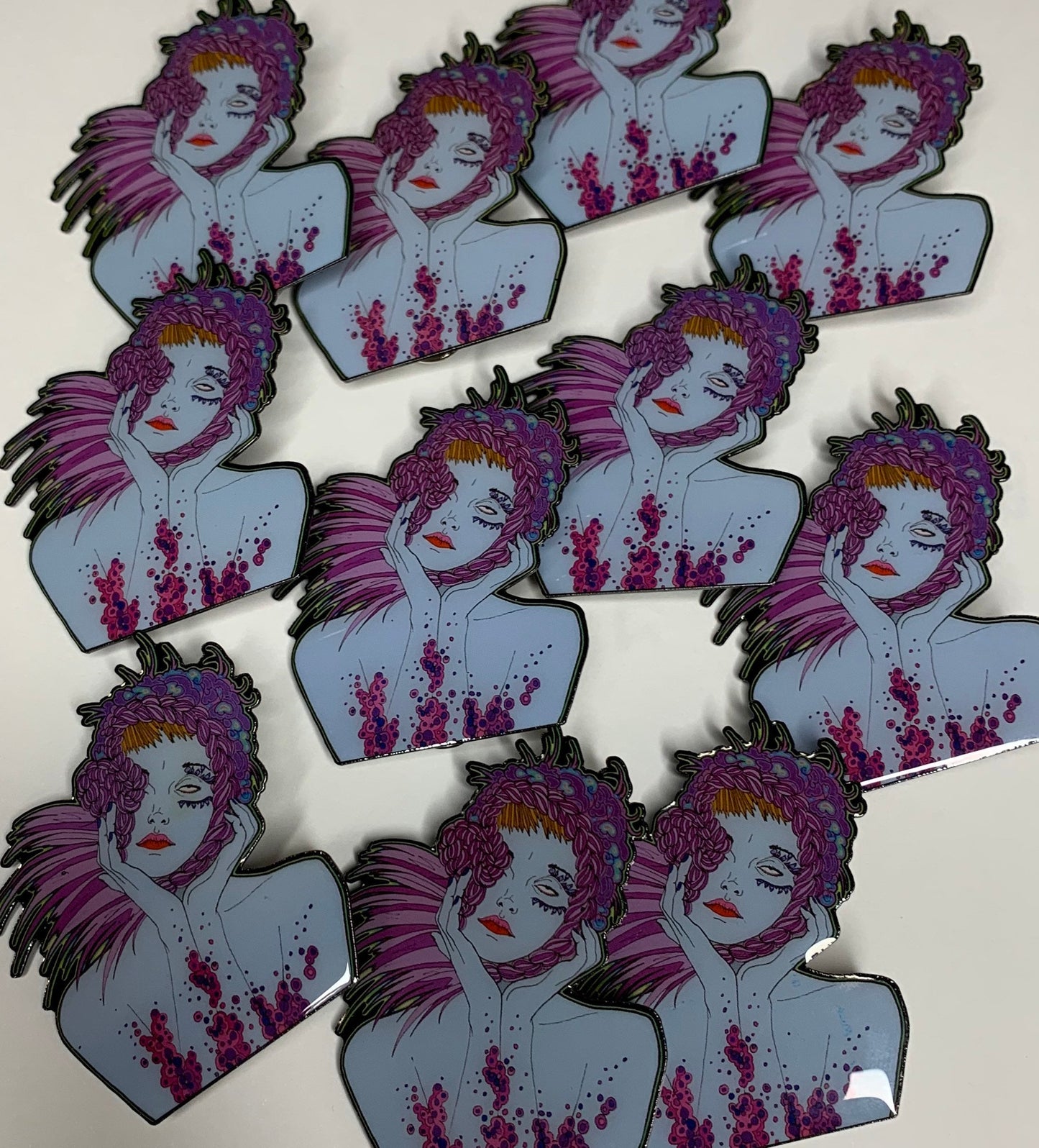 Feeling Blue enamel lapel pin