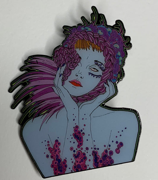 Feeling Blue enamel lapel pin