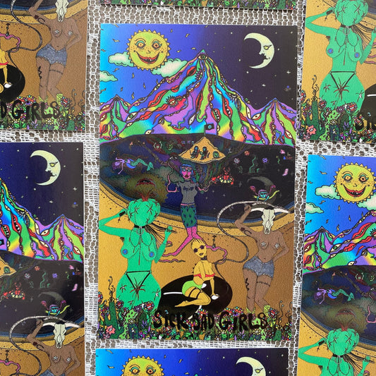 sick sad girl’s vinyl sticker