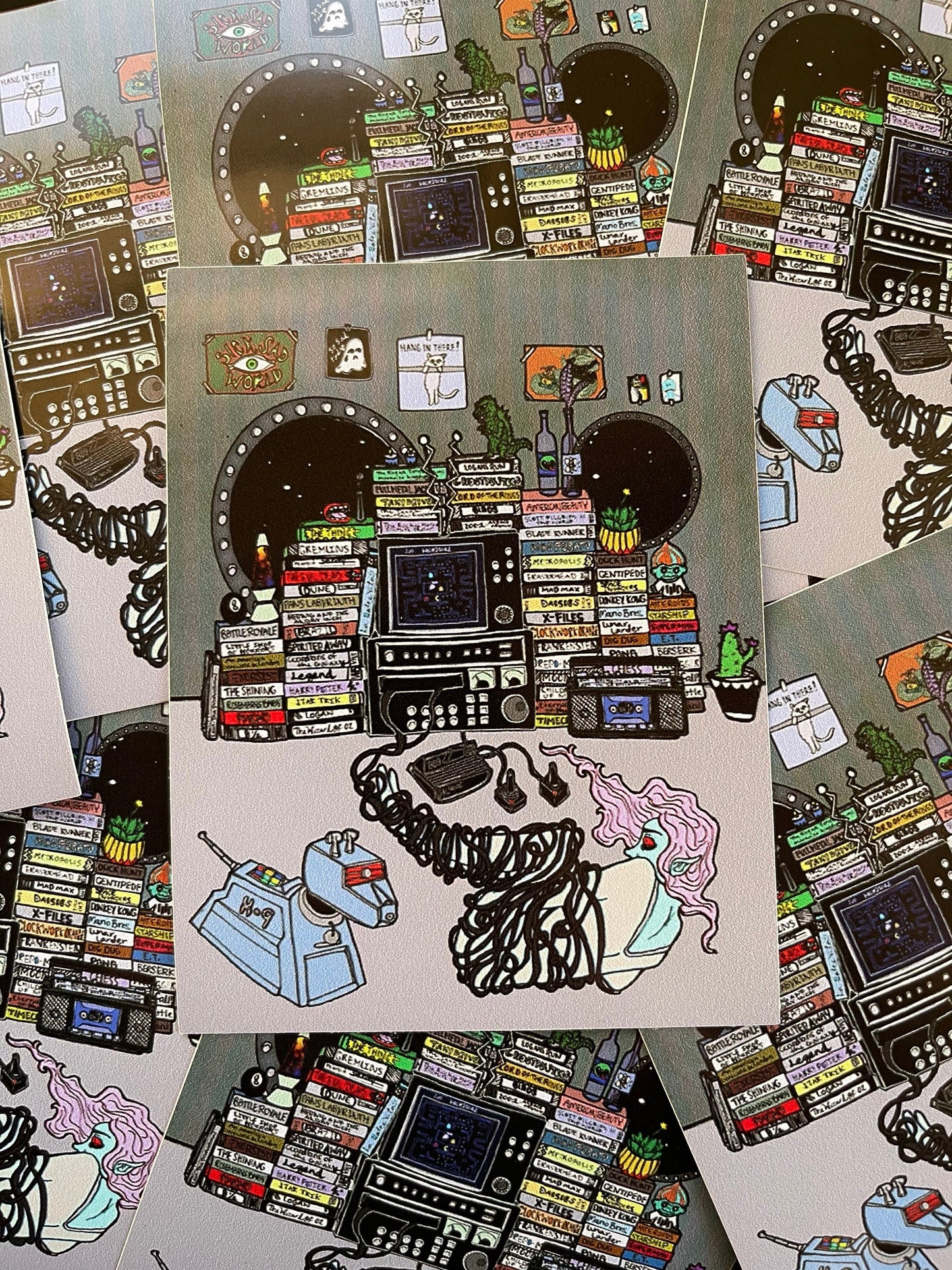 Tangled in VHS 4" vinyl sticker