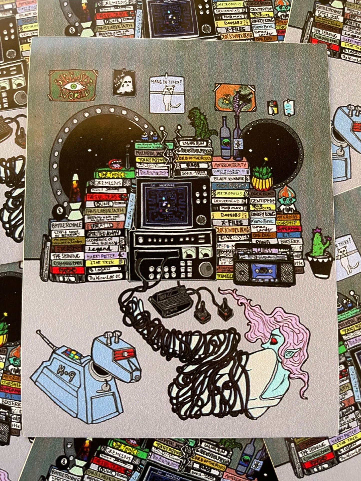 Tangled in VHS 4" vinyl sticker