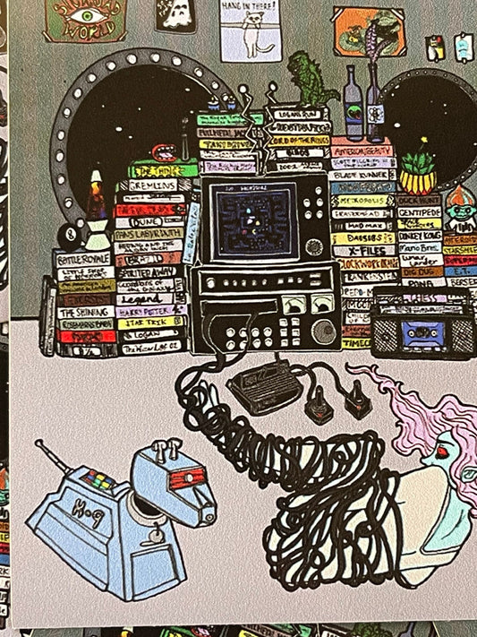 Tangled in VHS 4" vinyl sticker