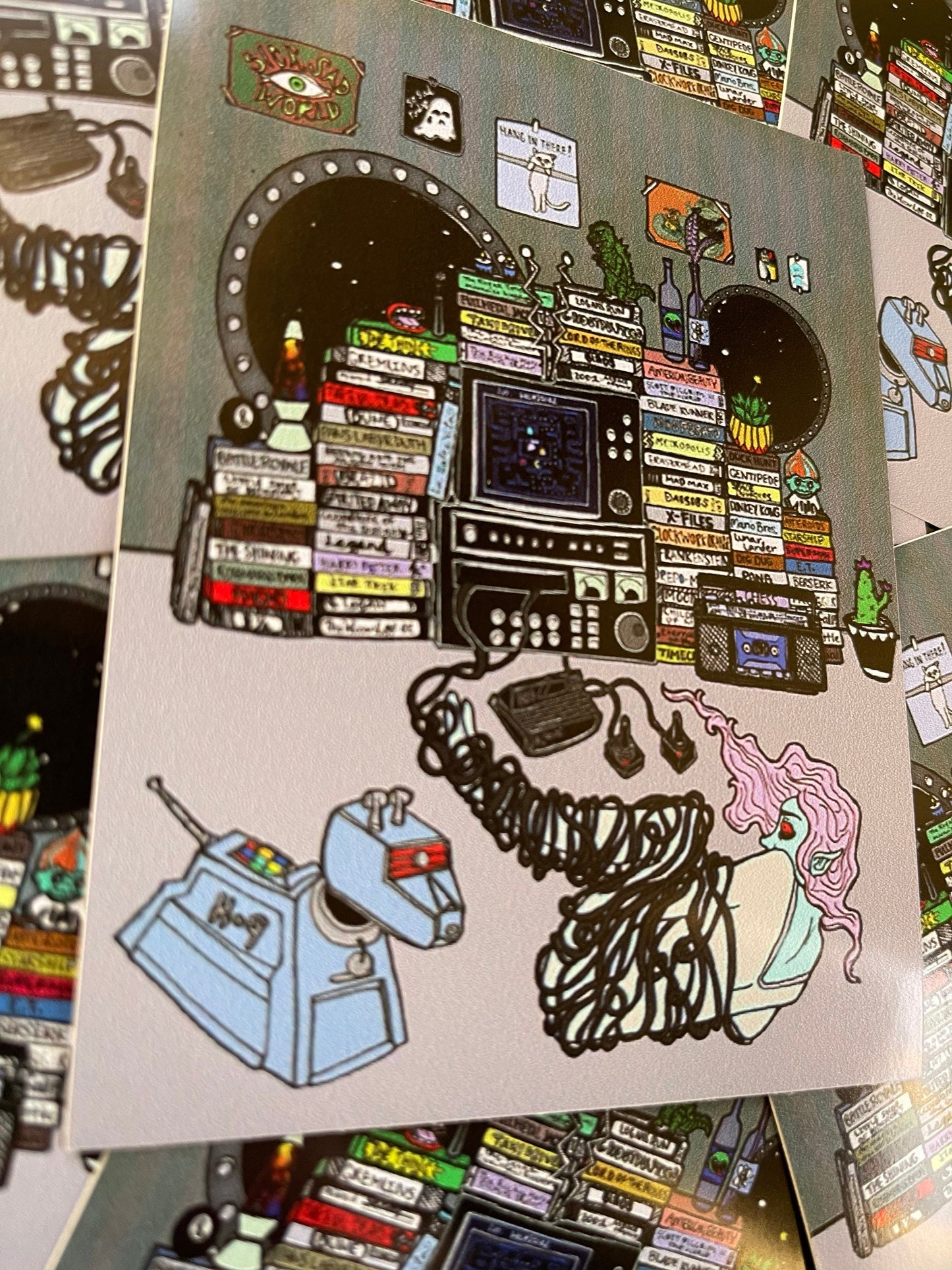 Tangled in VHS 4" vinyl sticker