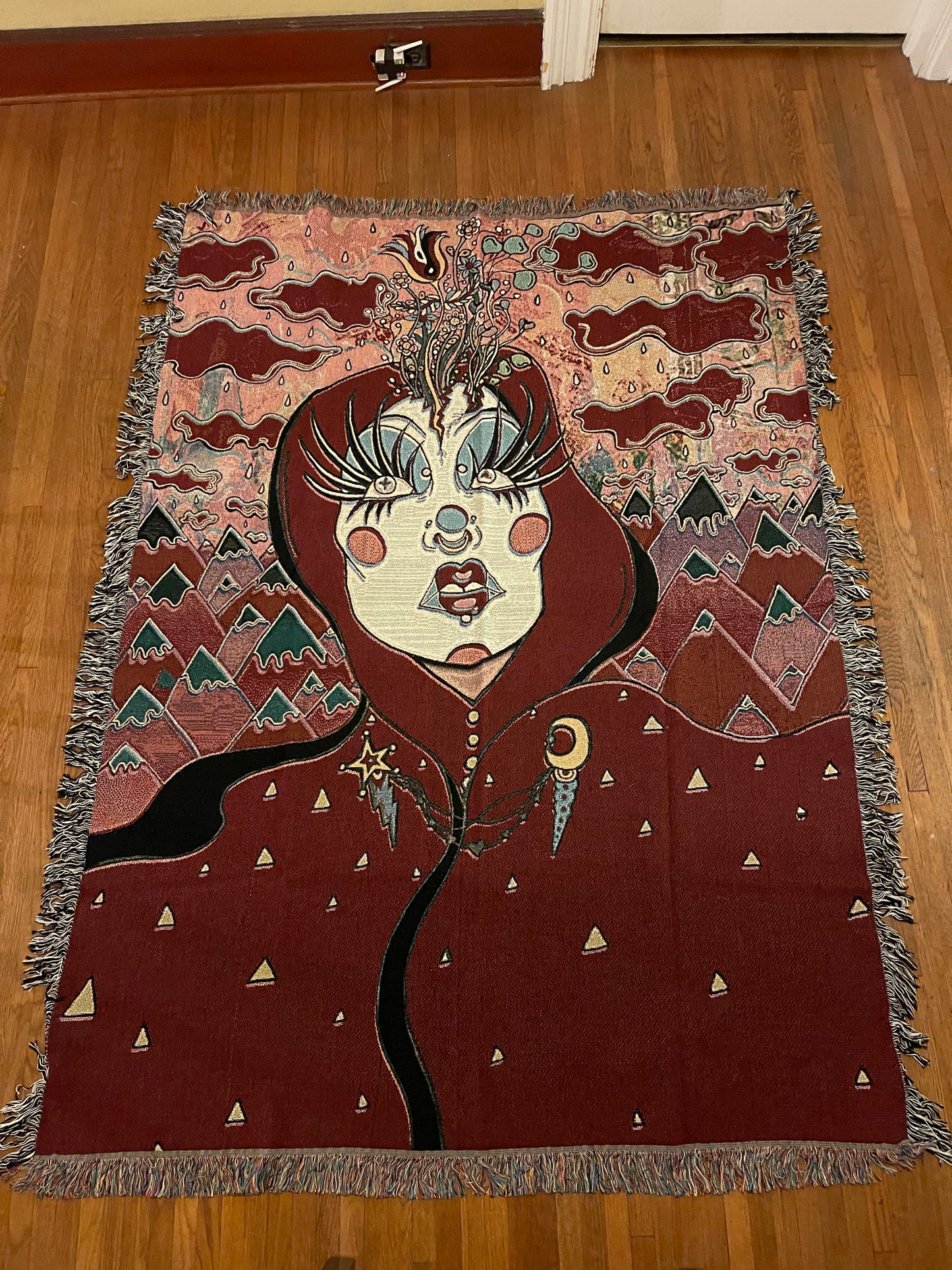 Two of Wands Woven Blanket