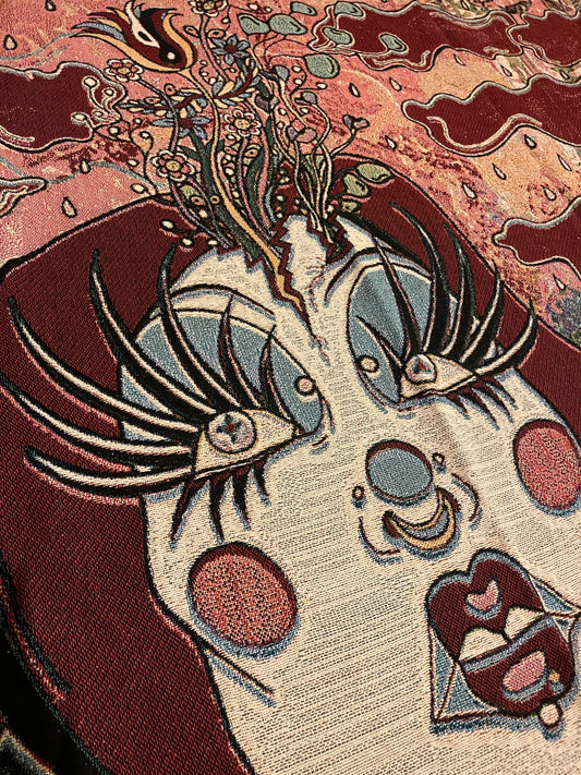 Two of Wands Woven Blanket